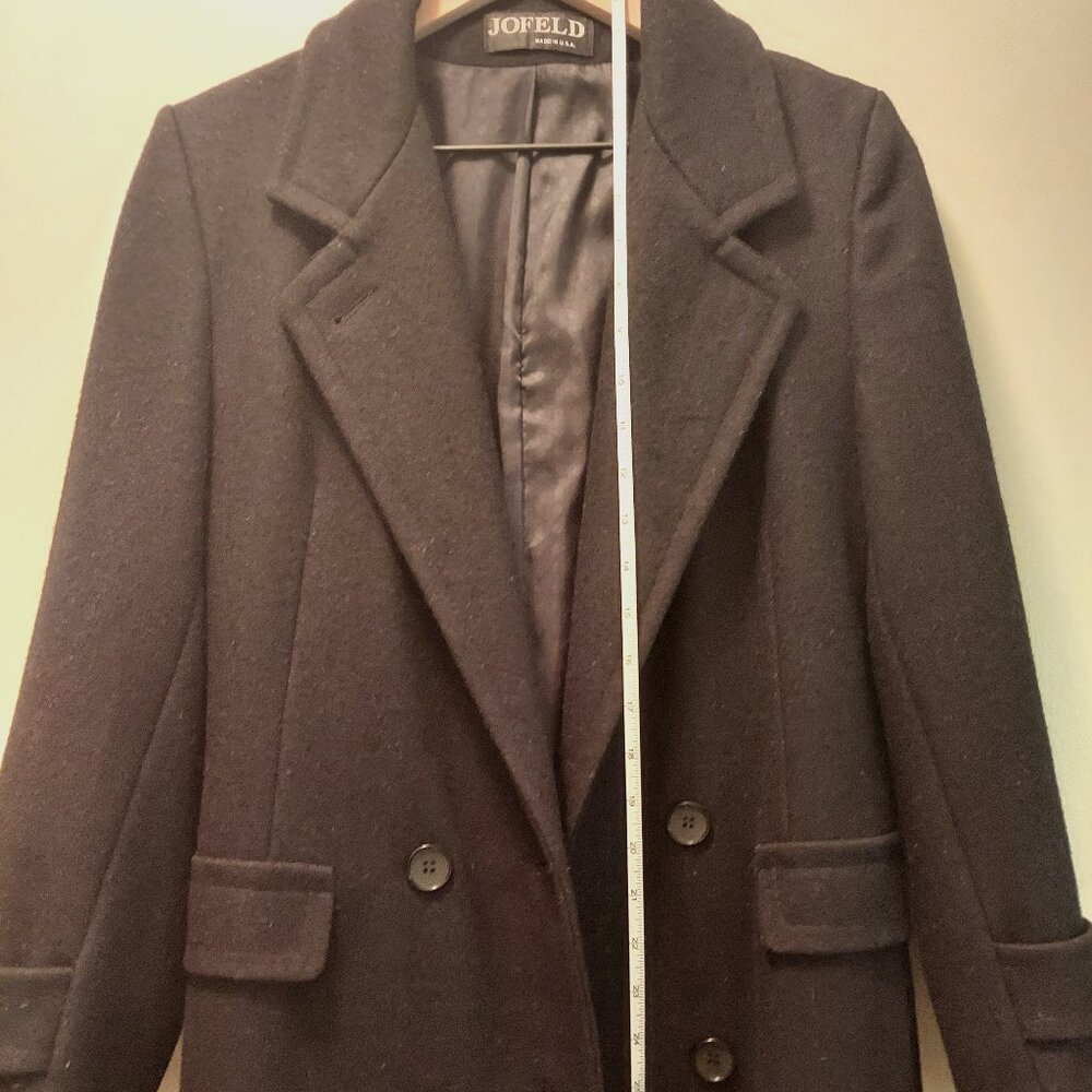 Vintage long black Jofeld Wool Coat